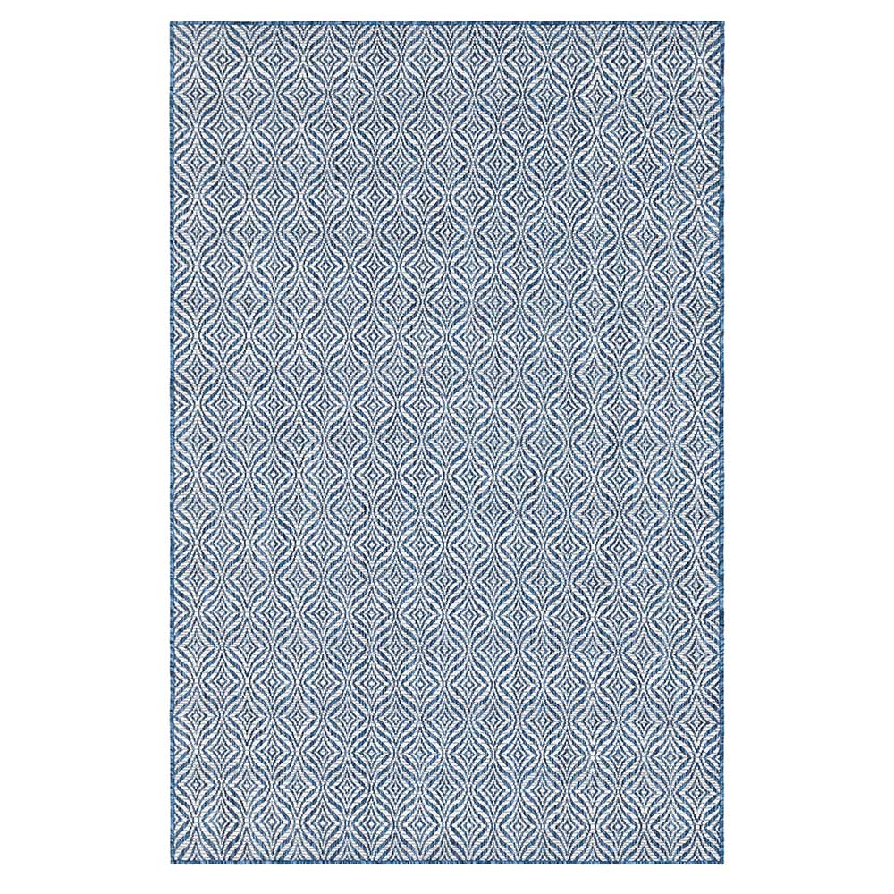 Teppich für Draußen in Dunkelblau und Creme - Argyrio