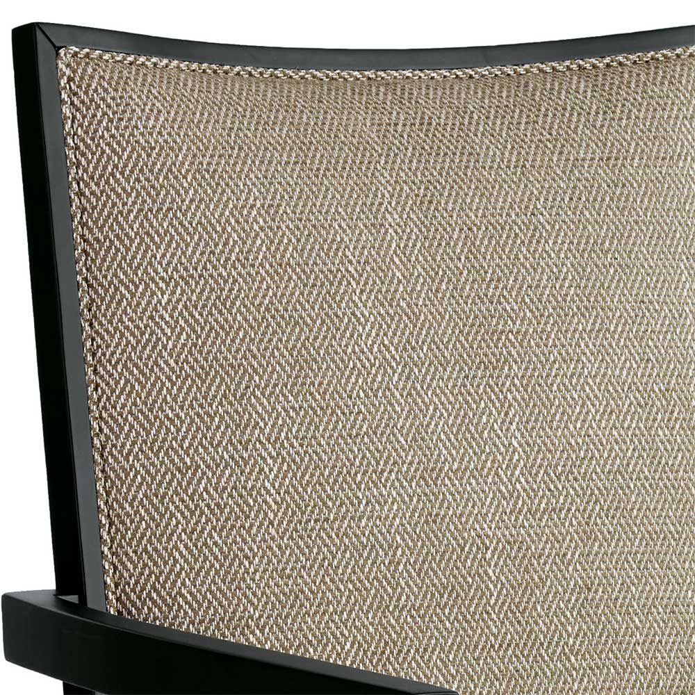 Armlehnenstuhl in Beige und Schwarz - Cadona