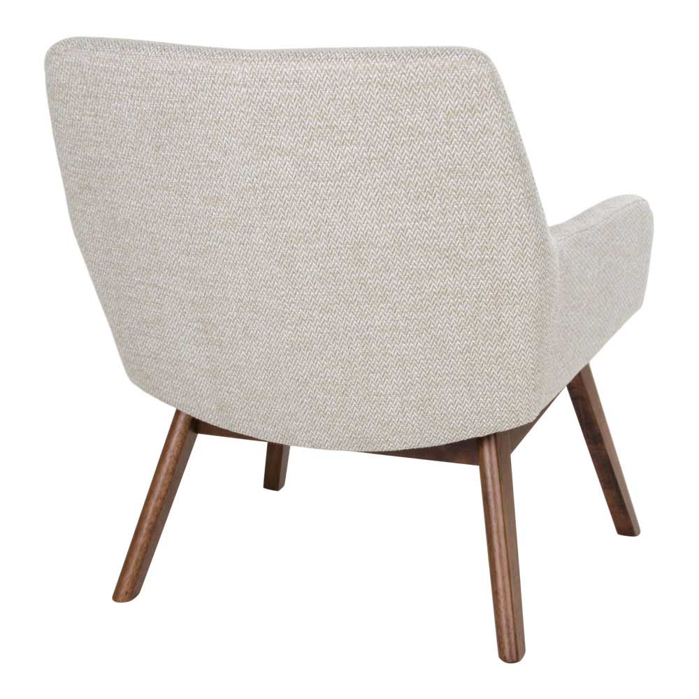 Bequemer Strukturstoff Sessel in Creme - Caldron