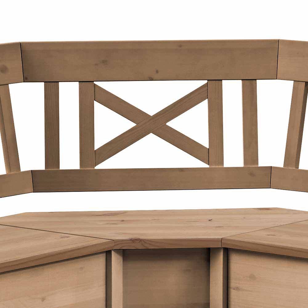 Massiv Eckbank Giurgia mit Truhe