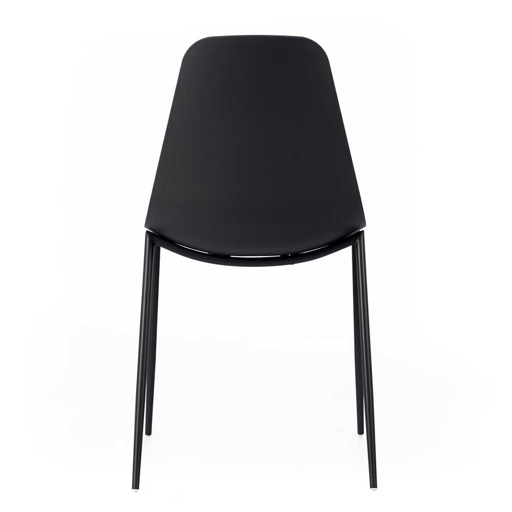 Schwarze Schalenstühle aus Kunststoff - Albertoni (4er Set)