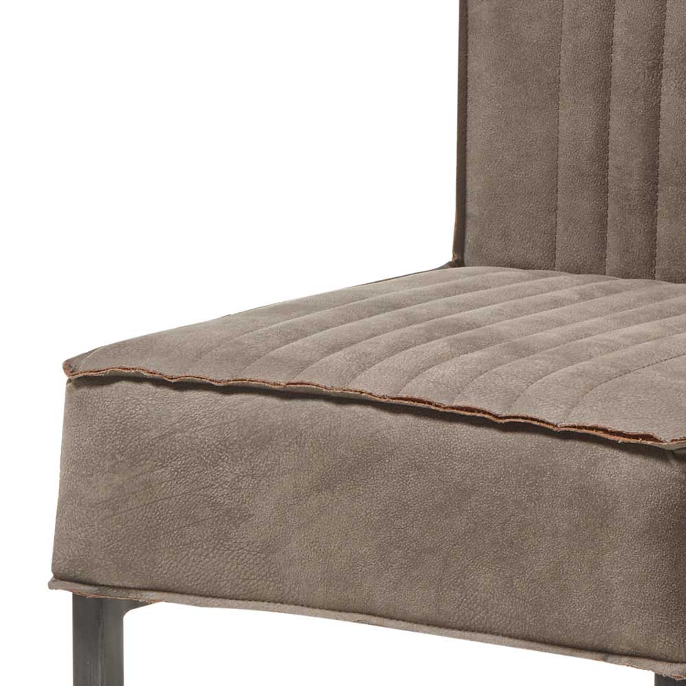 Freischwinger in Taupe & Schwarz - Levino (2er Set)