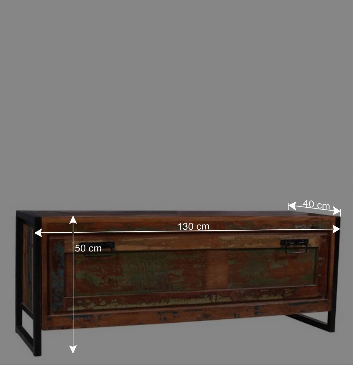 Shabby Garderobenmöbel aus Massivholz - Ensley (sechsteilig)