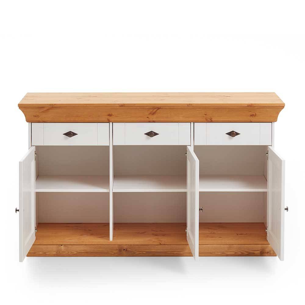 Kiefer Esszimmer Sideboard Sibiuta in Weiß