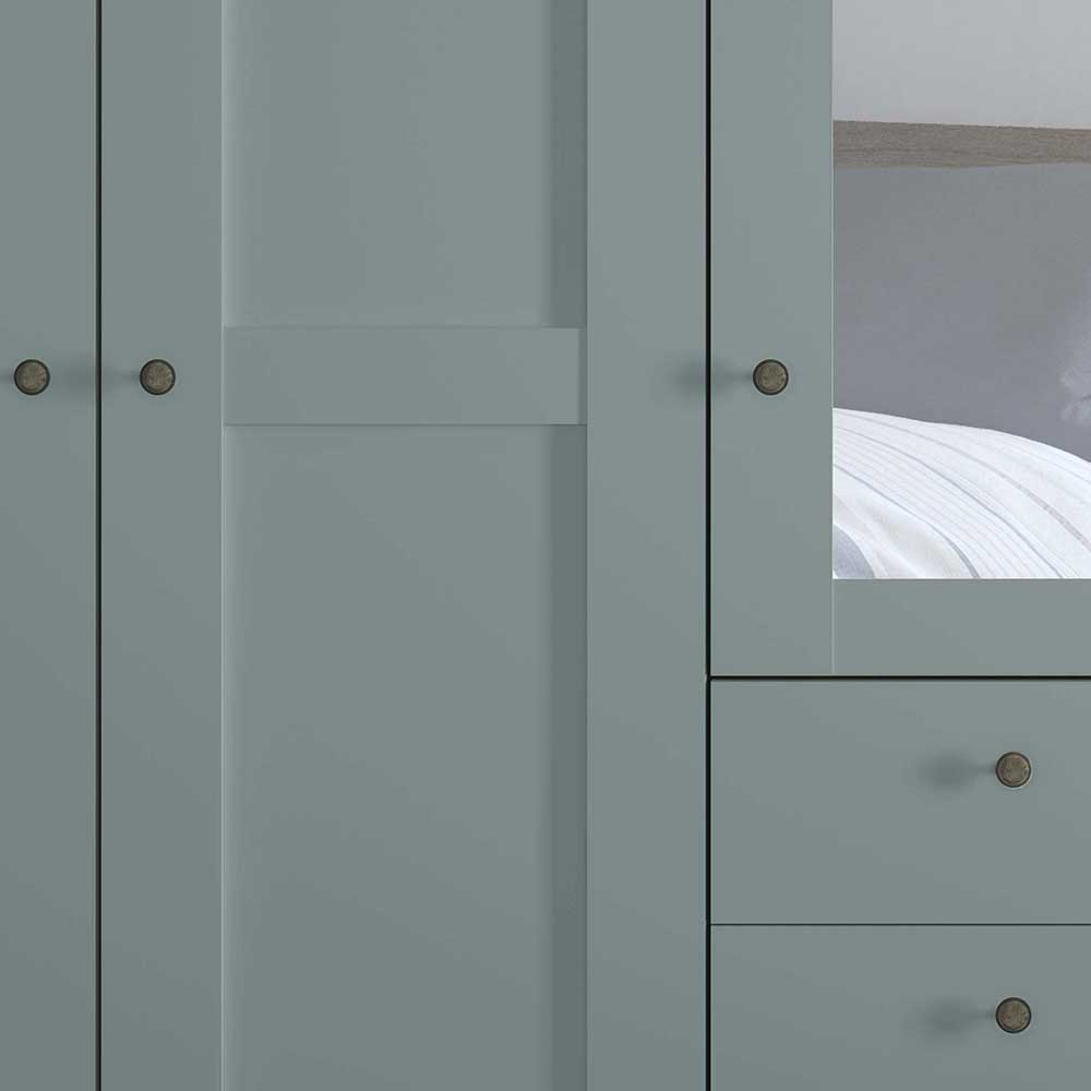5-türiger Schlafzimmerschrank in Graugrün - Rajavo