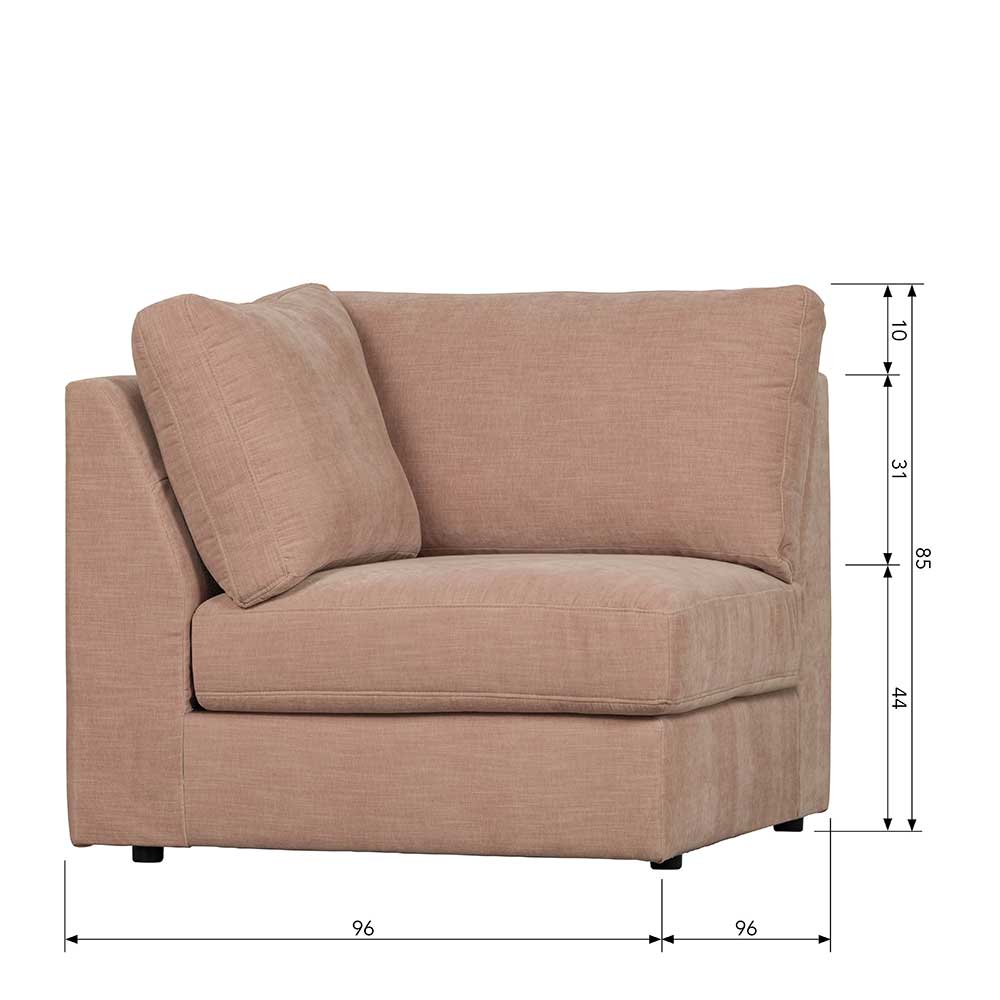Modulsofa 1-Sitzer Ecke mit Armlehne links - Iliana