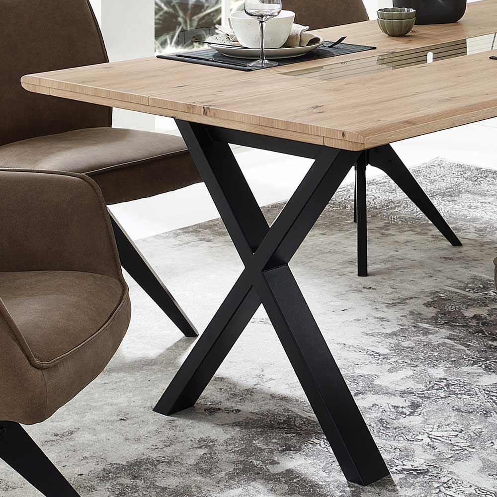 Tisch mit X-Fuß-Gestell in modernem Design - Niam