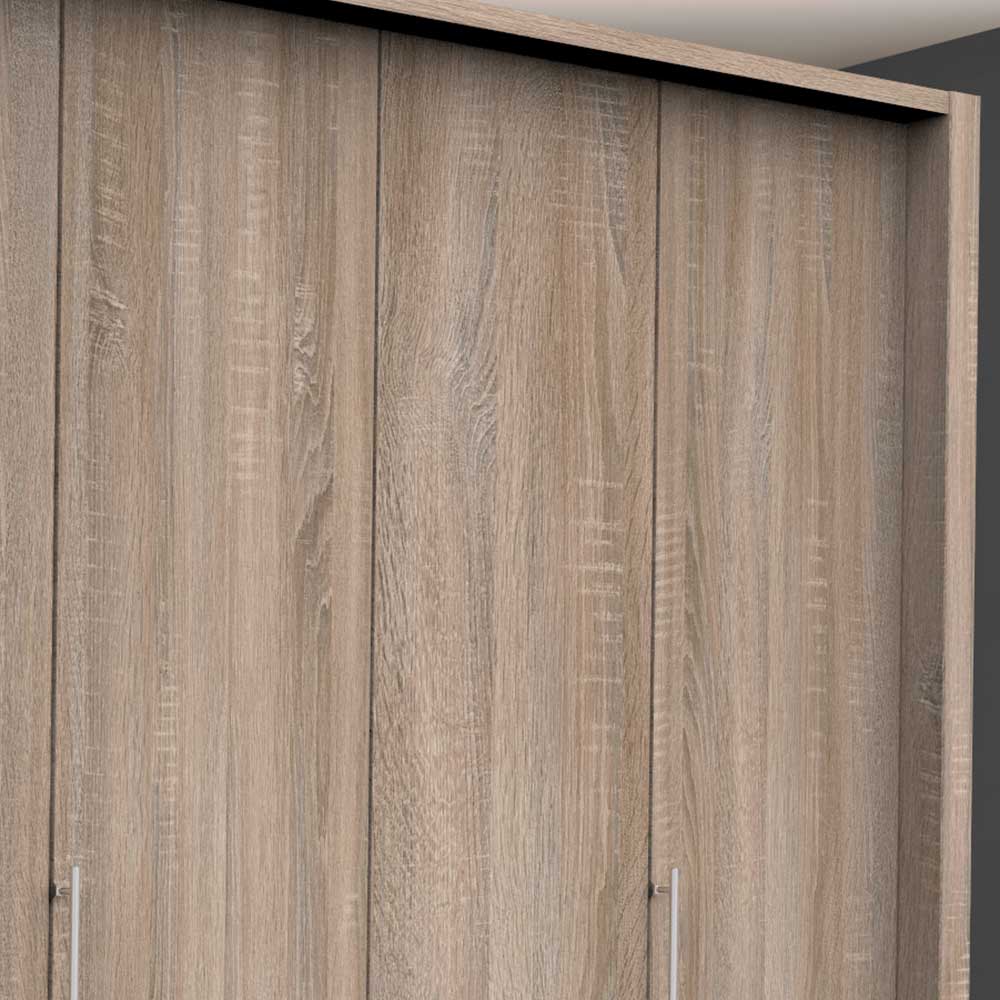 Kleiderschrank in Holzoptik Eiche sägerau - Zayun
