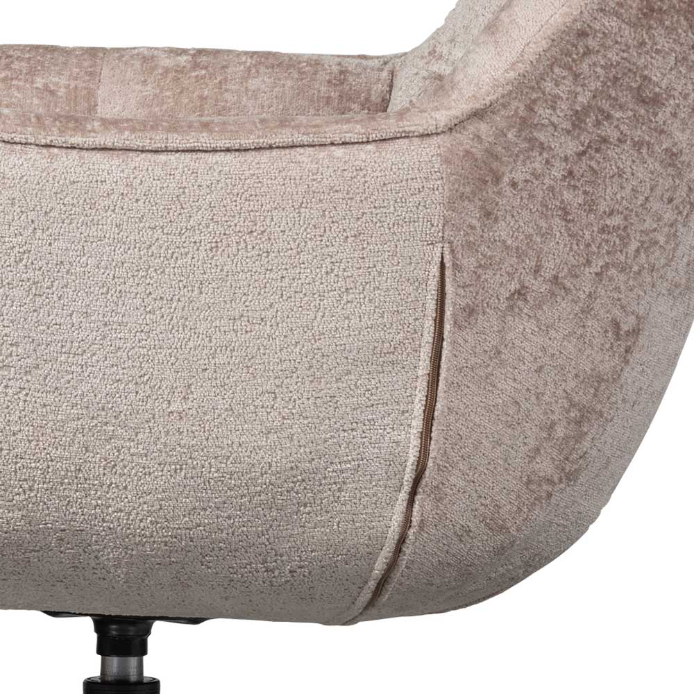 Chenille Polstersessel in Taupe - Konzit
