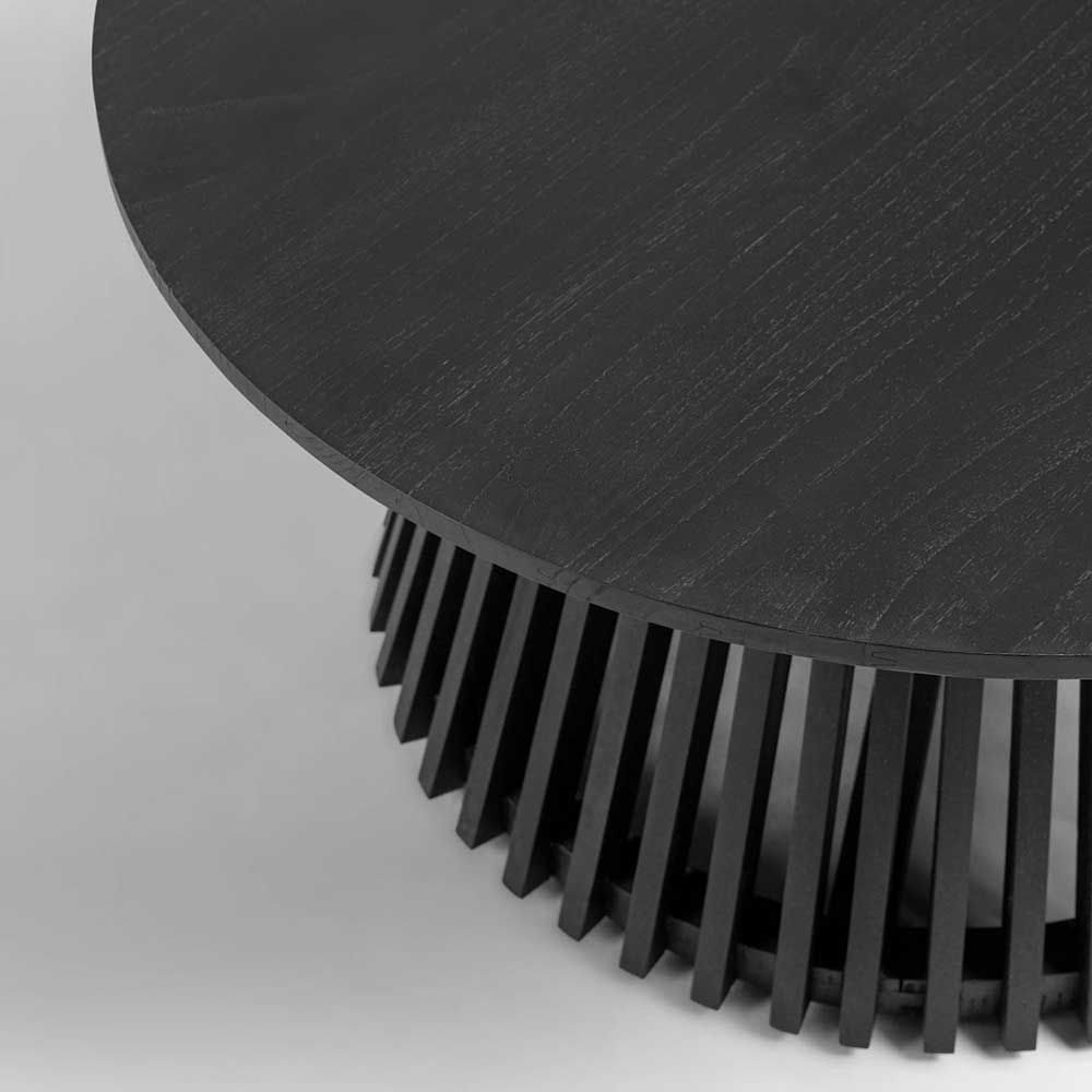 Design Couchtisch aus Zedrachholz in Schwarz - Benns