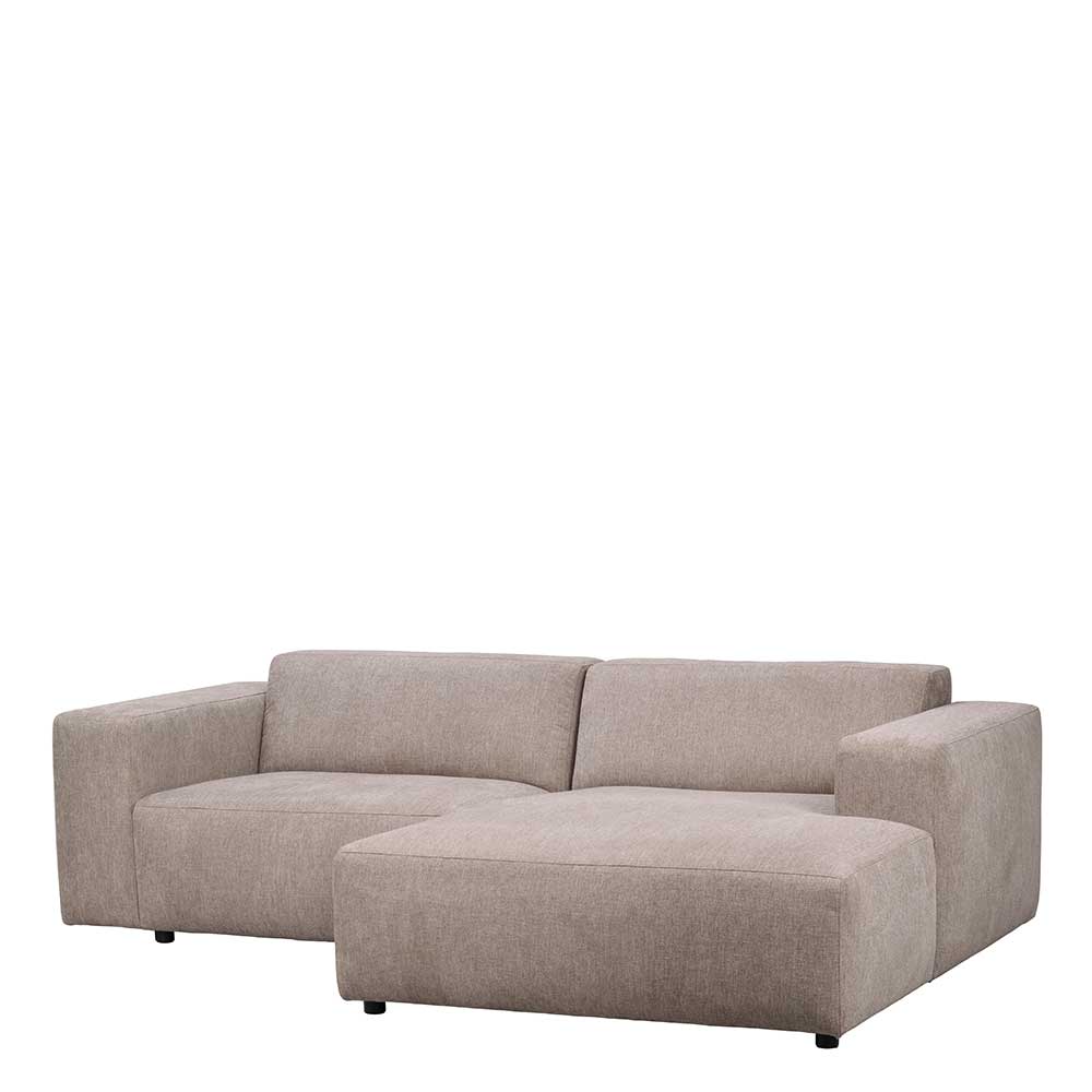 L-Sofa in Beige Stoffbezug - Adamantia