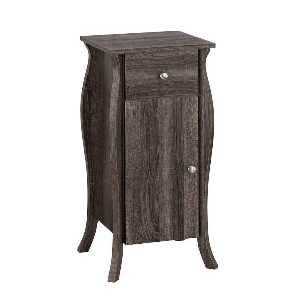 38x80x35 Badschrank in Eiche Grau Dekor - Fionora