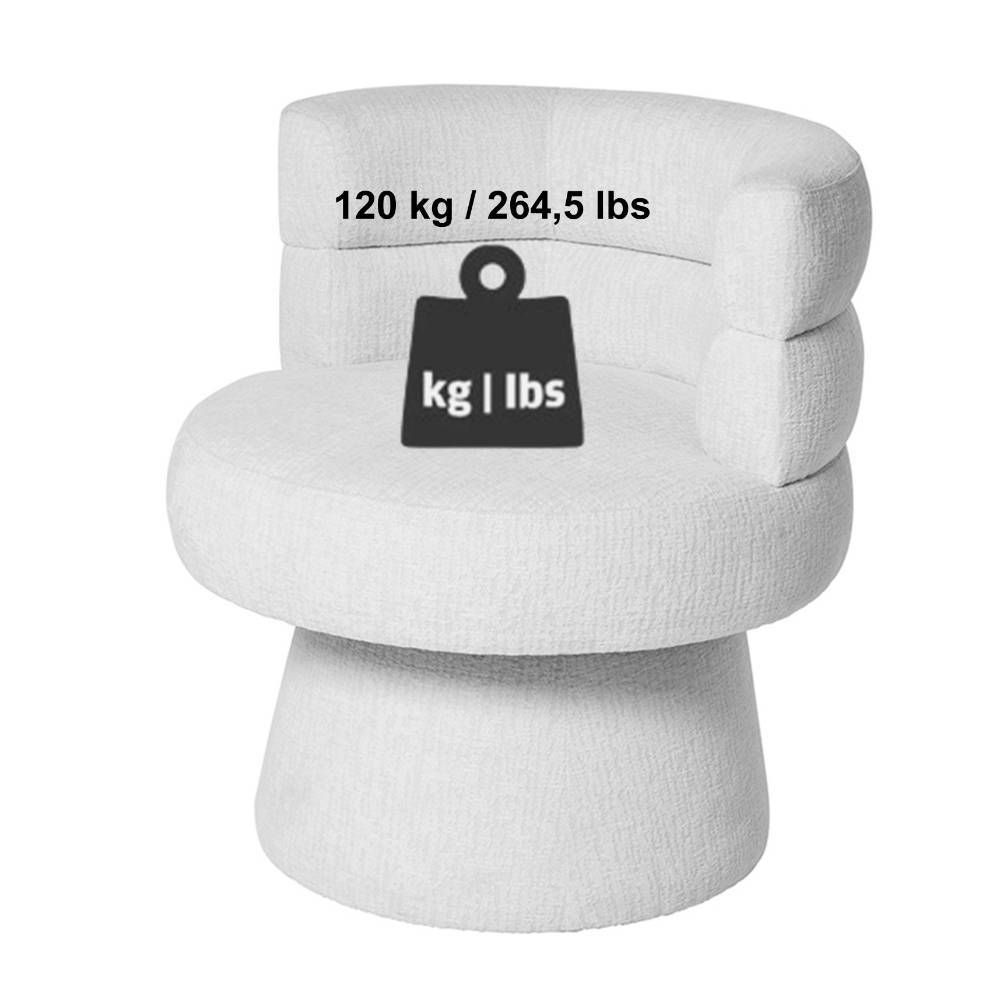 Polstersessel in Offwhite Boucle - Zuzi