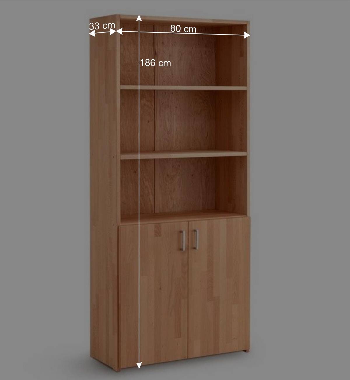 Officeschrank mit 3 Fächern und 2 Türen - Bash