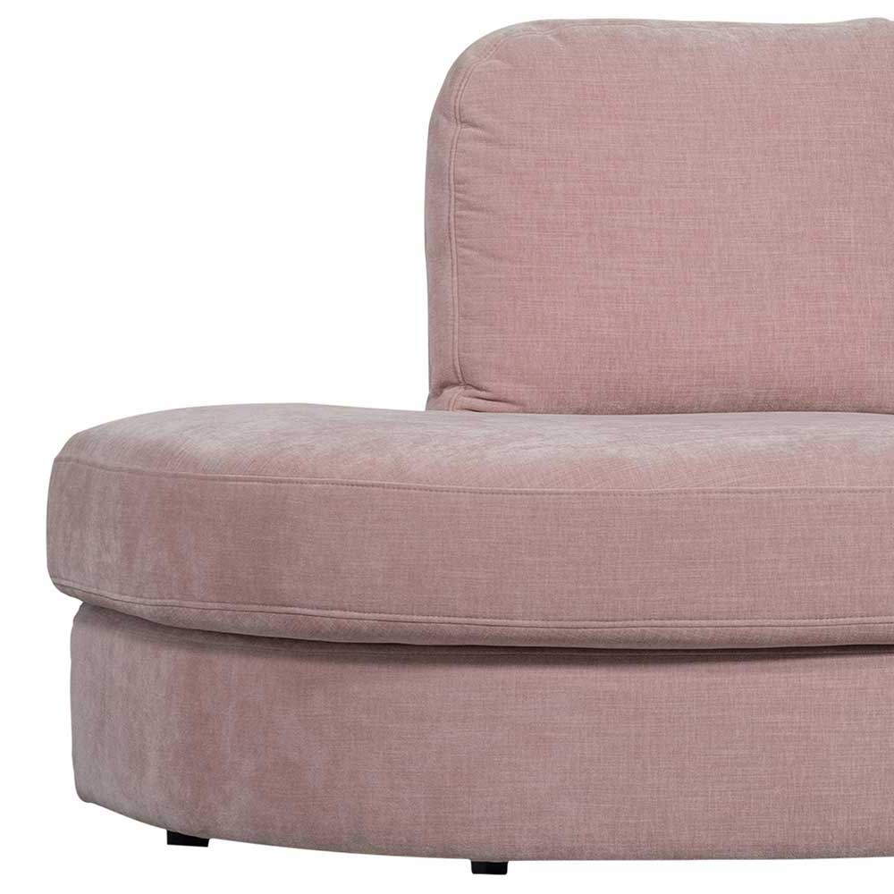 Stoffsofa mit Armlehne rechts in Rosa - Jilatov