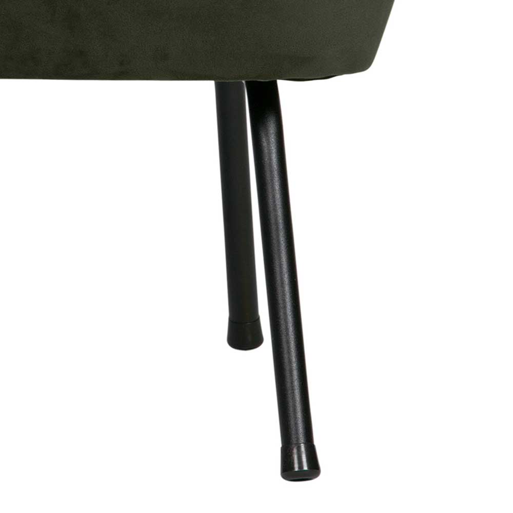 Lounge Sessel in Dunkelgrün Samt - Arletta