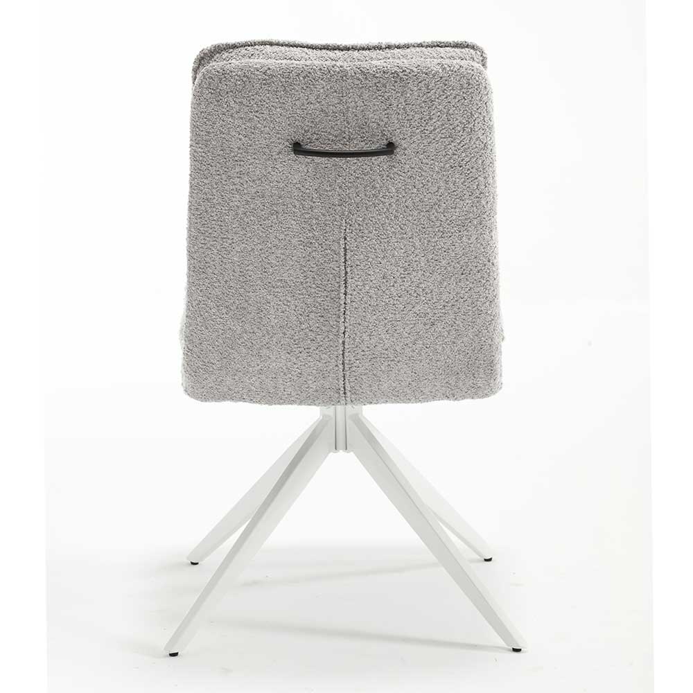 Esszimmer Drehstühle in Grau Boucle - Topra (2er Set)