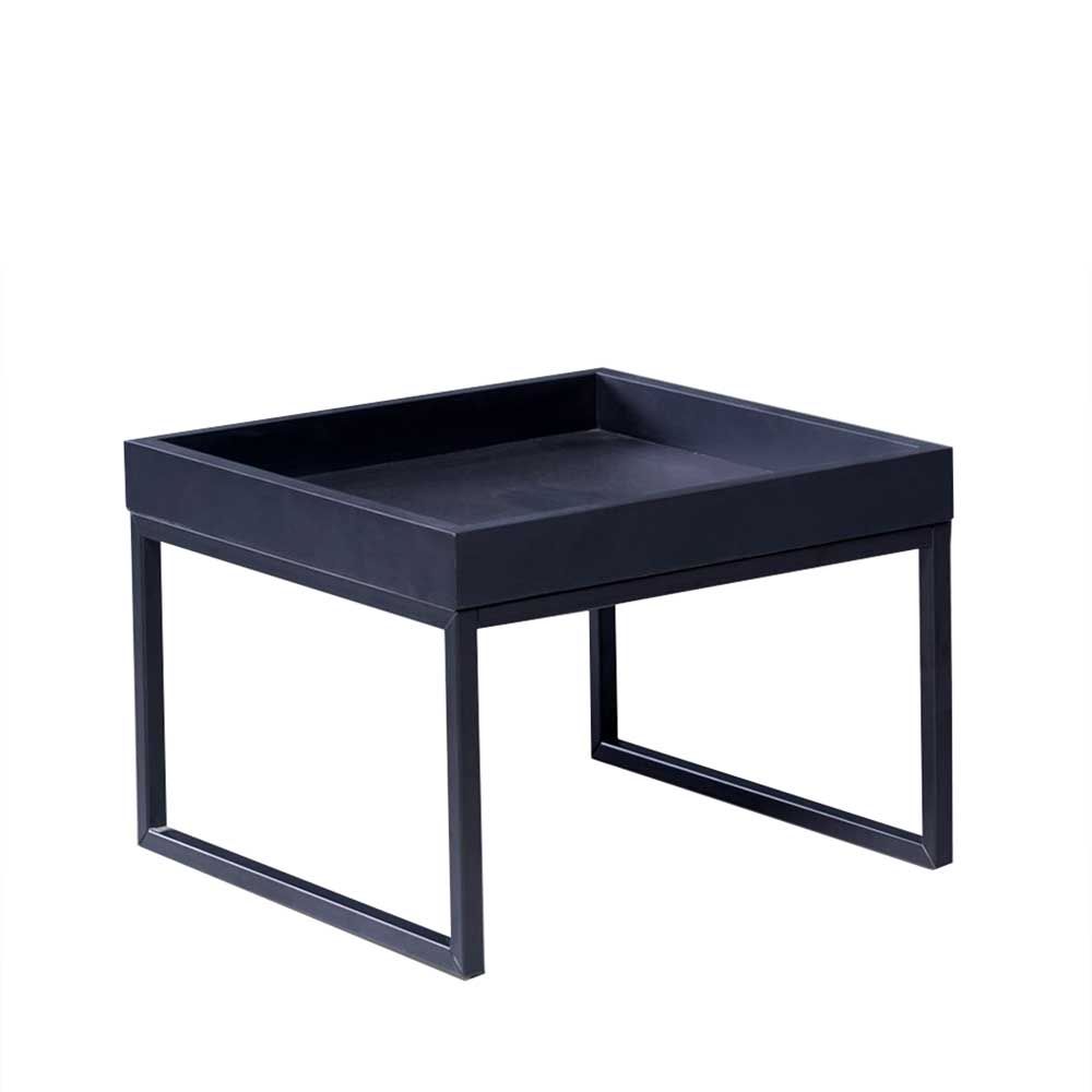 Niedriger Beistelltisch in Schwarz - 49x36x49 - Lilis