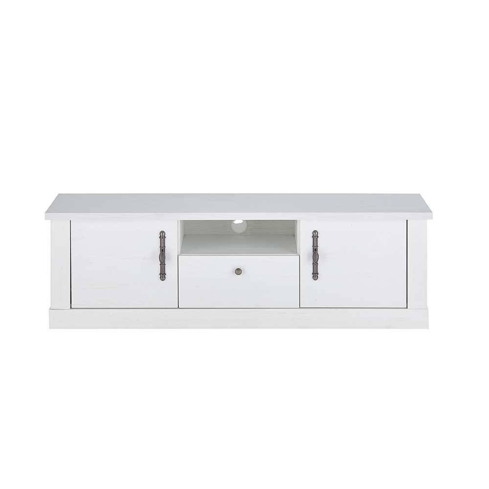 TV Lowboard in weißer Holzoptik Pinie - Liancos