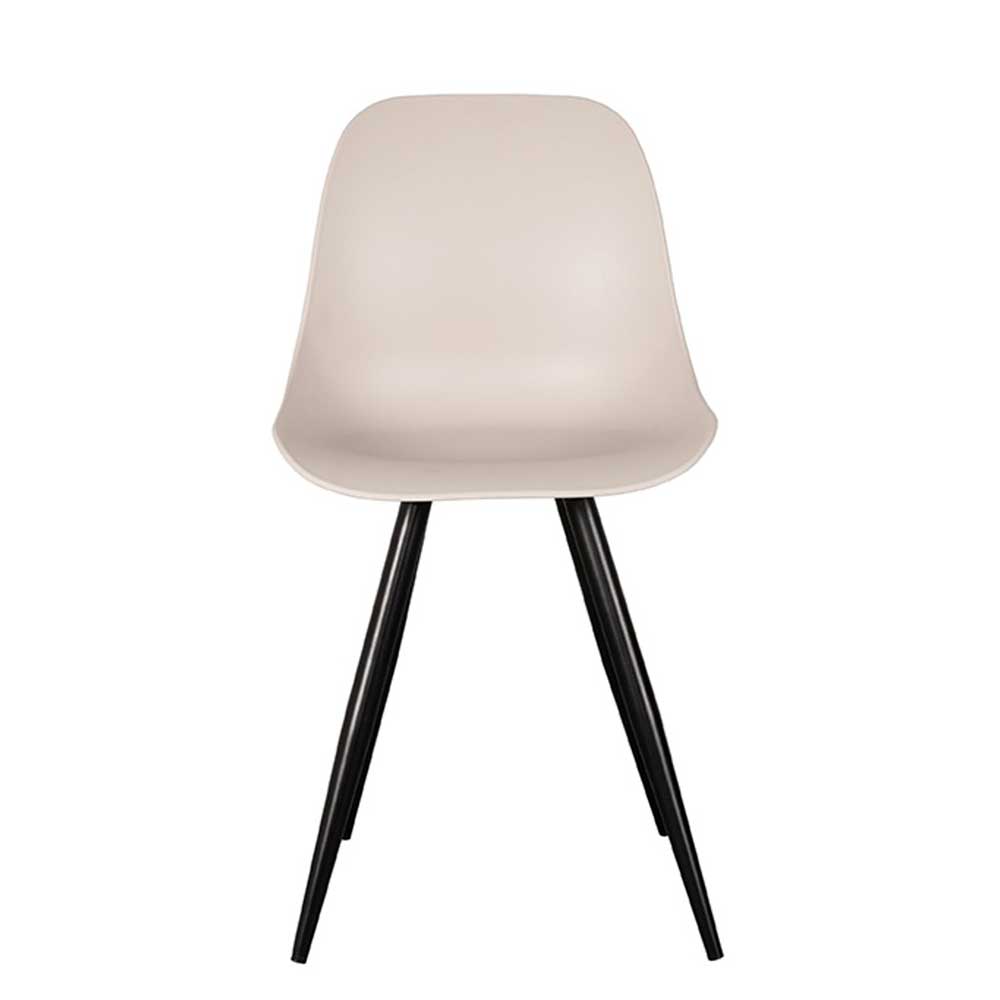 Stühle in Beige mit Schwarz - Ladinoska (2er Set)