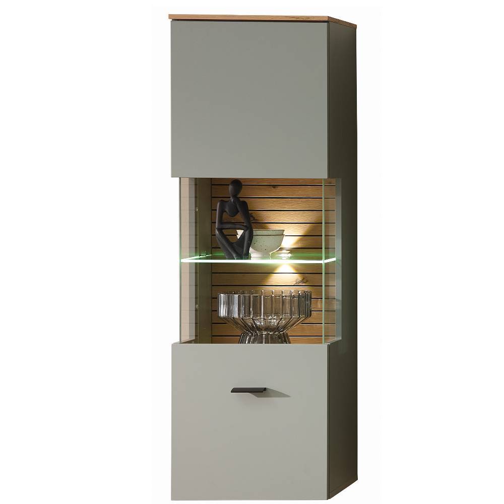 Hängevitrine in Graugrün und Wildeiche Natur - Halimi