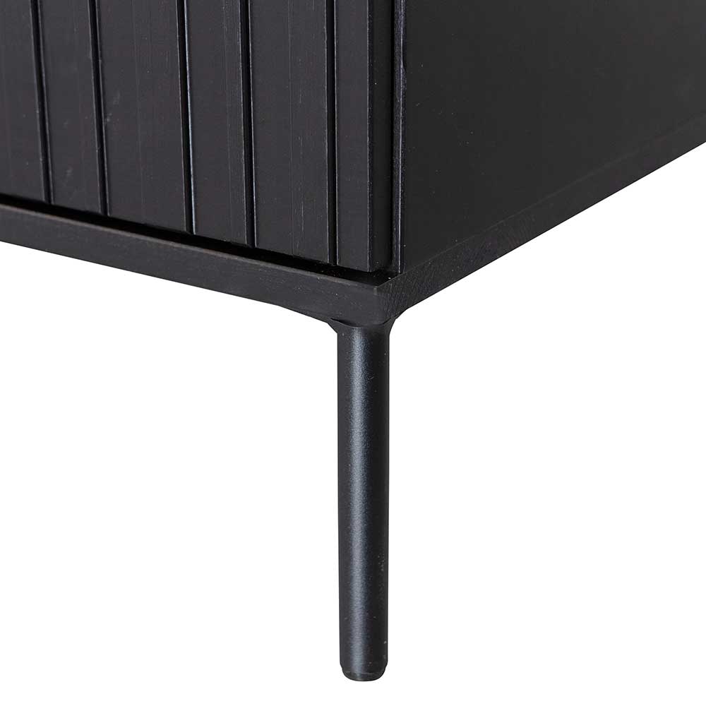 3-türiges Sideboard in Schwarz - 150x56x44 cm - Gelvins