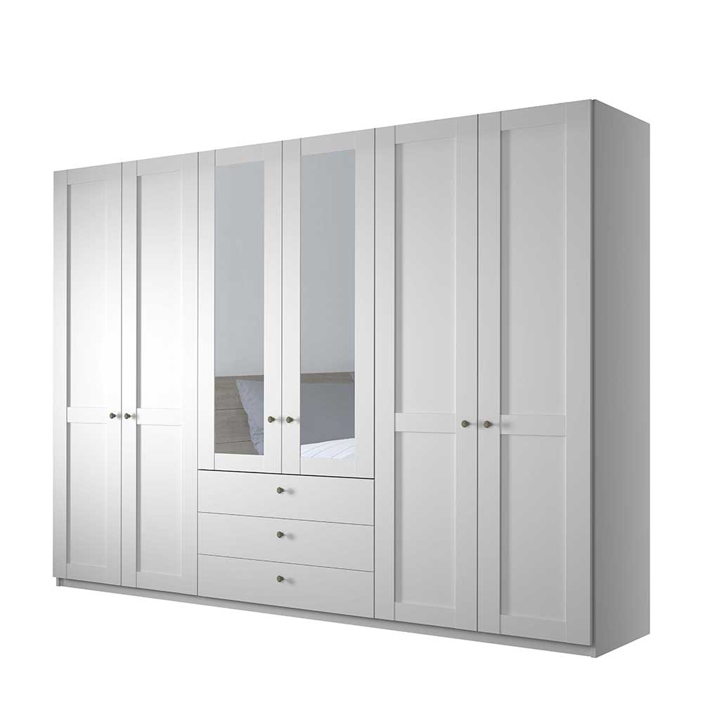 6-türiger Kleiderschrank mit drei Schubladen - Flinn