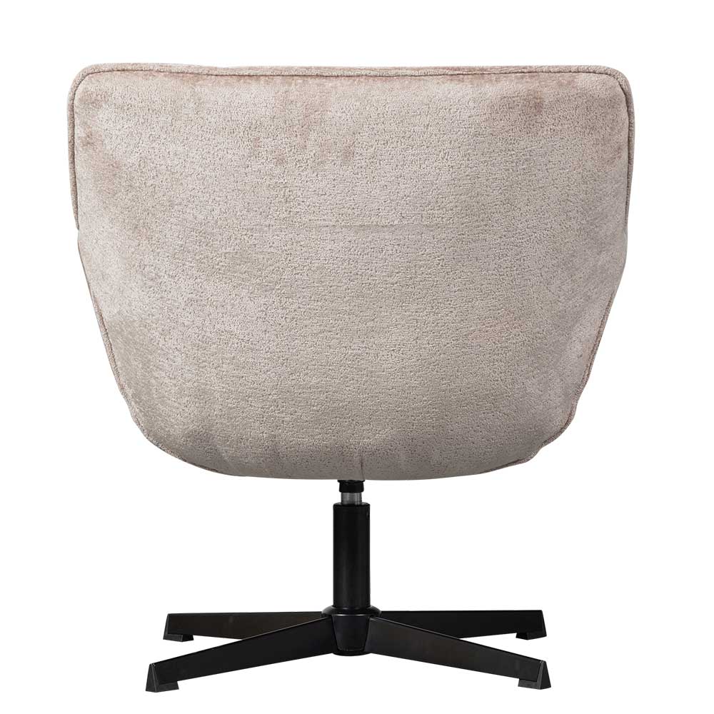 Chenille Polstersessel in Taupe - Konzit