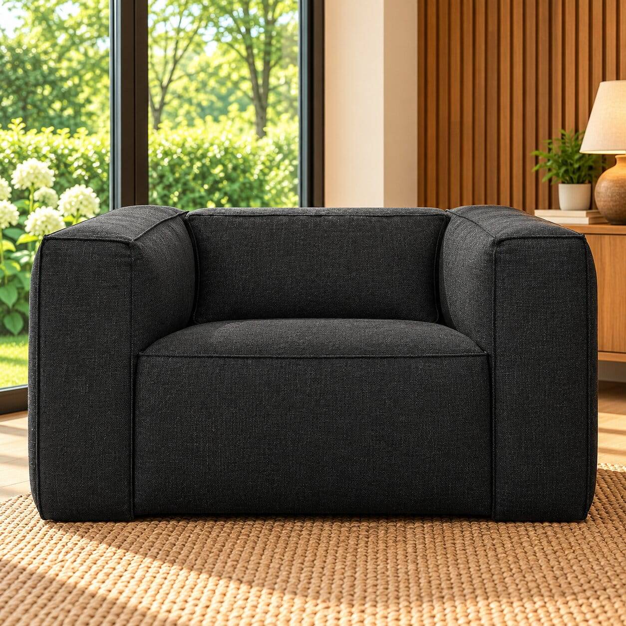 Wohnzimmersessel in kantigem Design - Molisa
