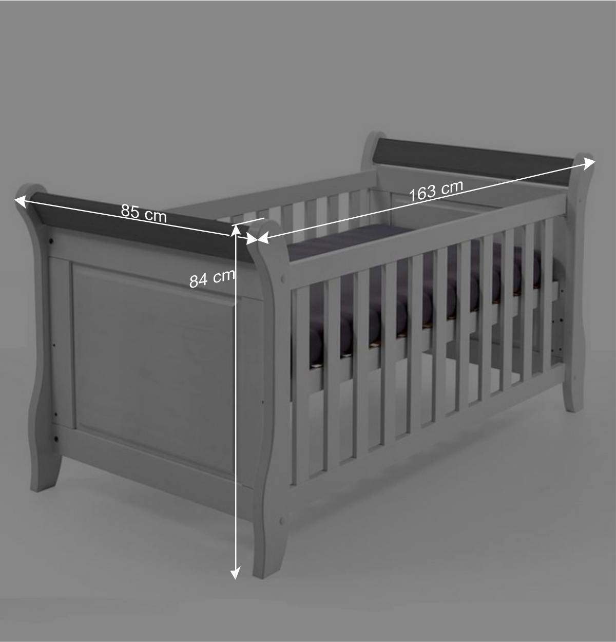 70x140 Scandi Style Gitterbett für Kinderzimmer - Mirandesca
