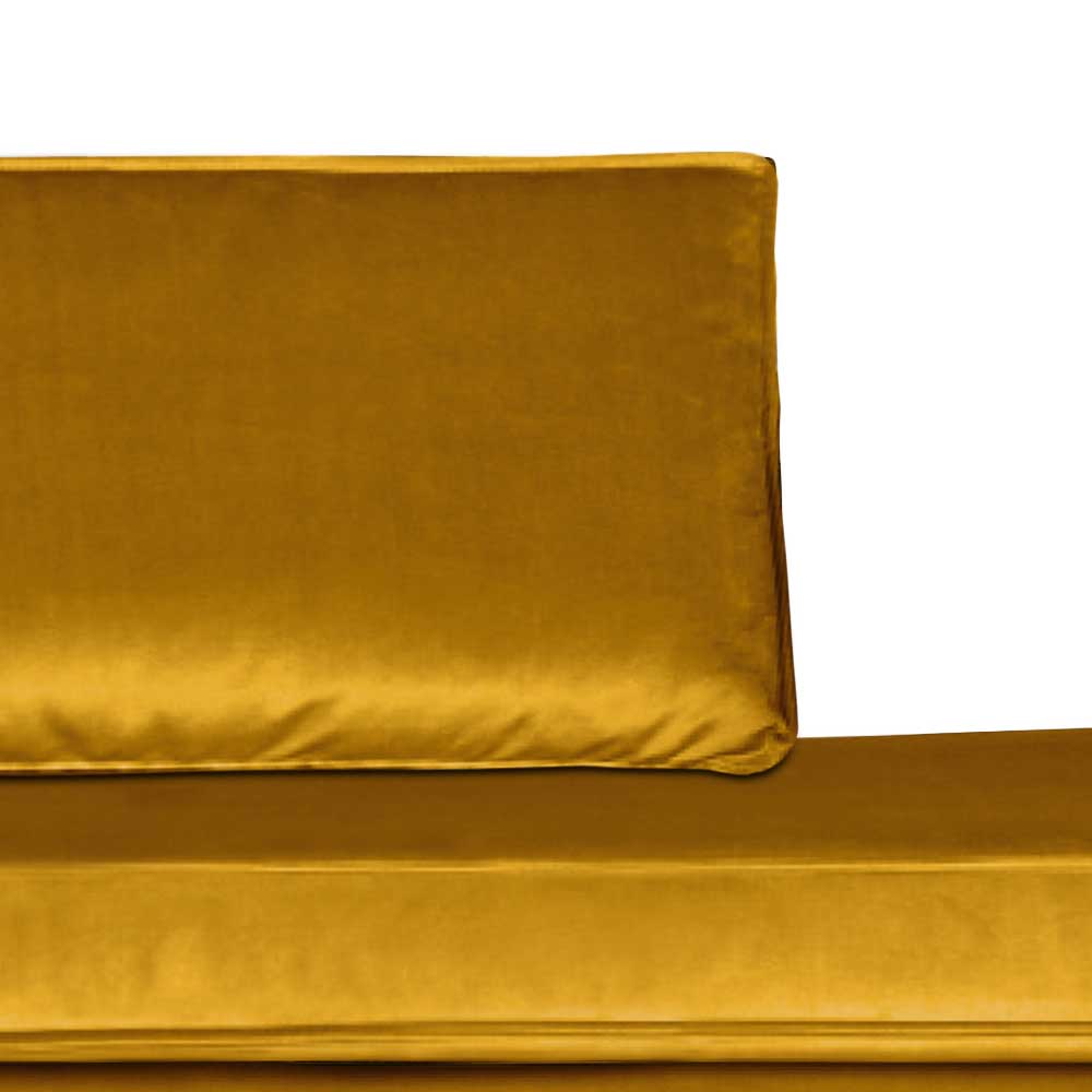 Bequemes Daybed mit Samt Nustra in Gelb