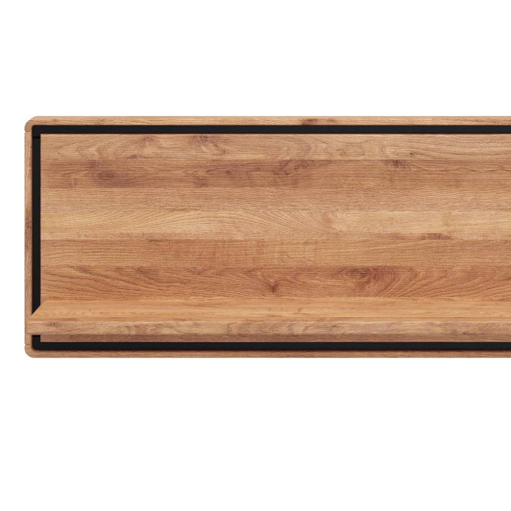 Wildeiche Wandboard mit Hirnholz Applikation - Shipper
