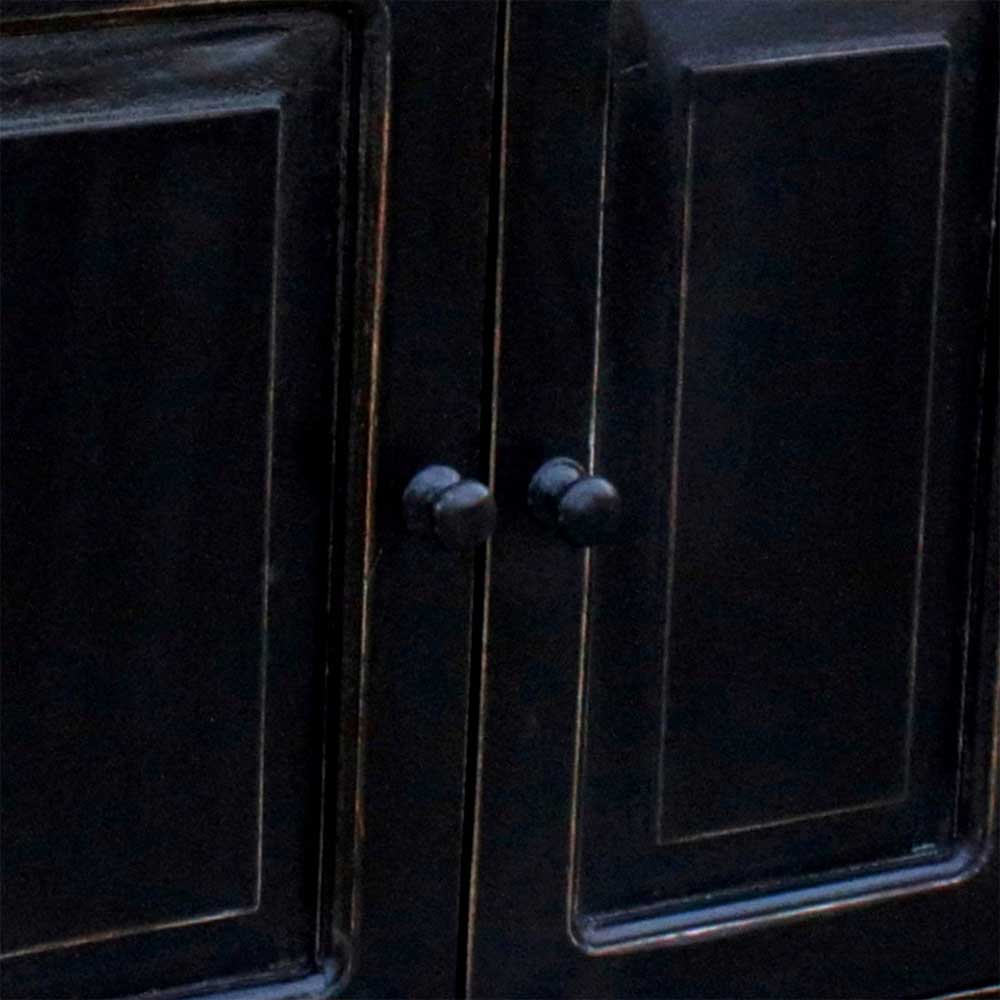 Türknäufe des schwarzen Waschtischunterschranks Sentiments aus Holz – Sentiments