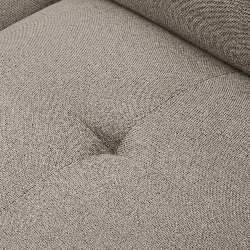 Fünfsitzer Eckcouch in Beige - Hisa