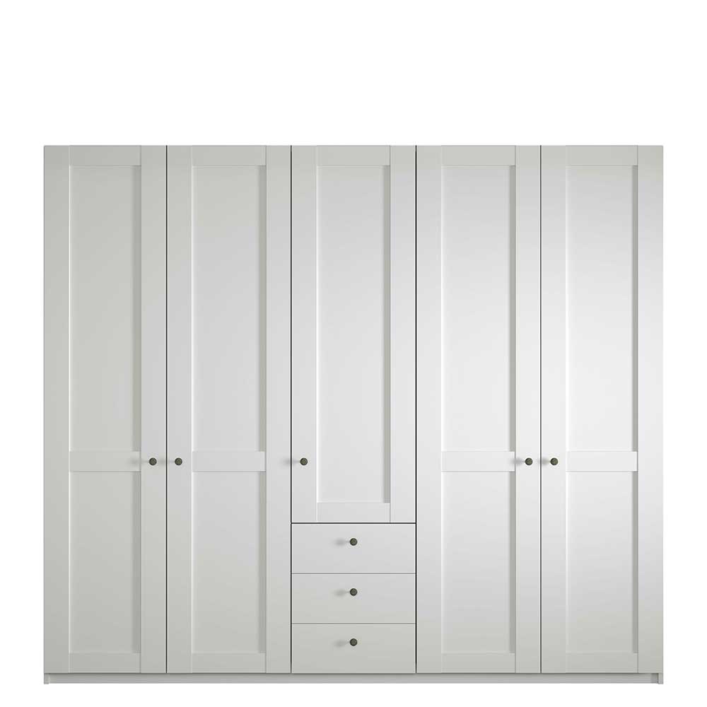 250cm breiter Kleiderschrank 5-türig & 3 Schubladen - Flinn