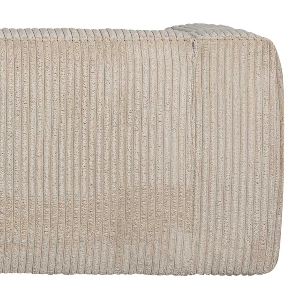 Ecksofa in Beige Ribcord - Fanandro