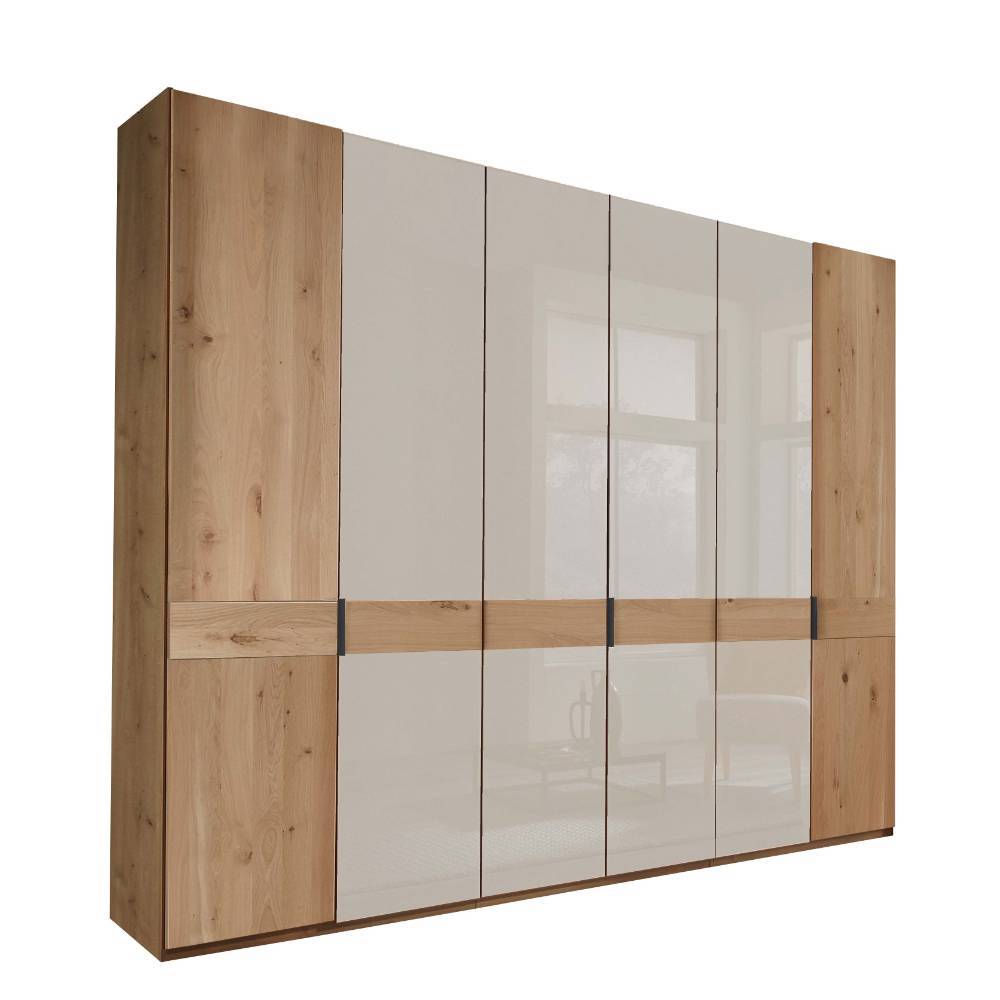 6-türiger Schlafzimmer-Schrank in Champagner - Nikoba