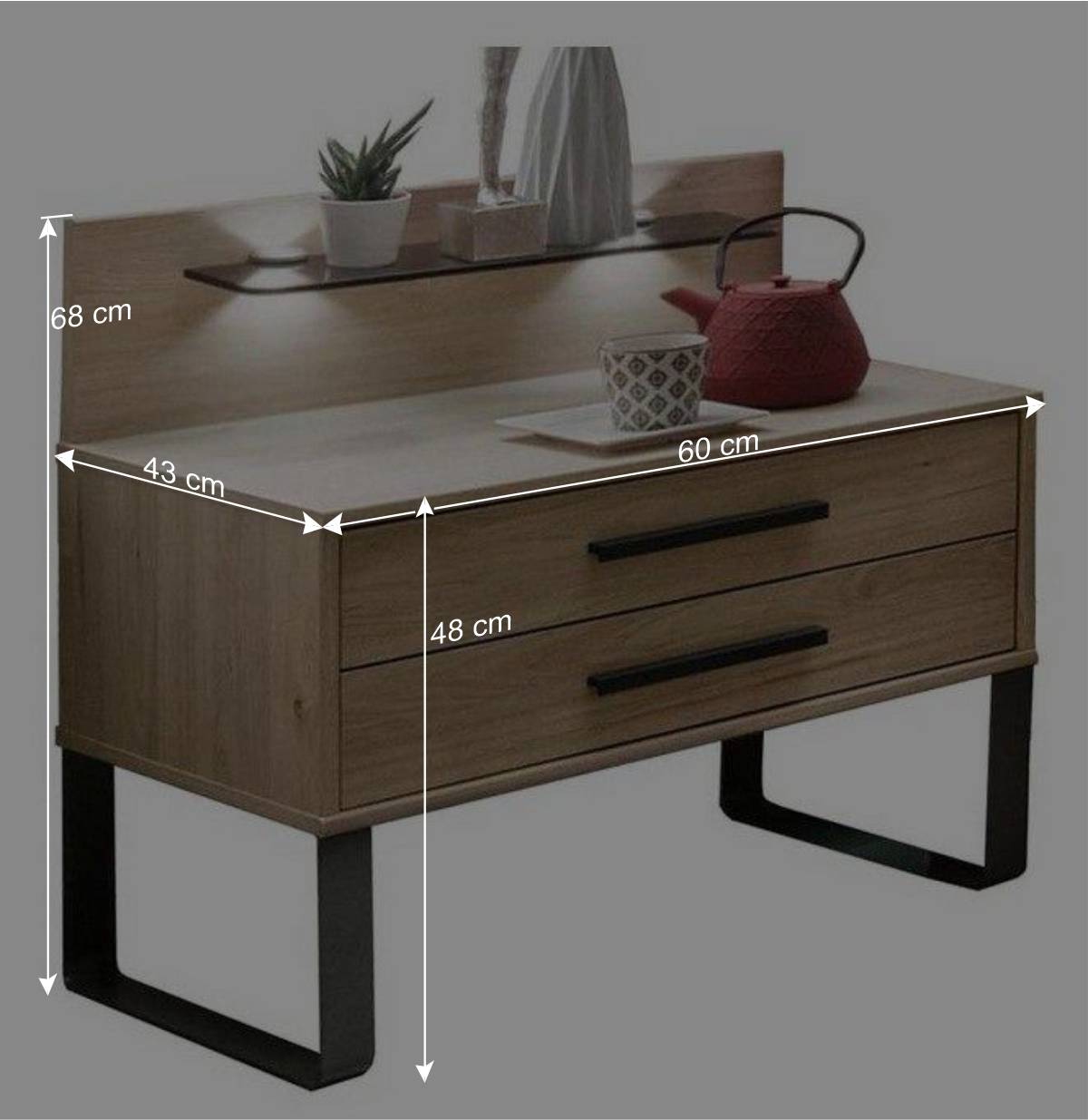 Set Bettanlage mit LED Beleuchtung - Licruva (dreiteilig)
