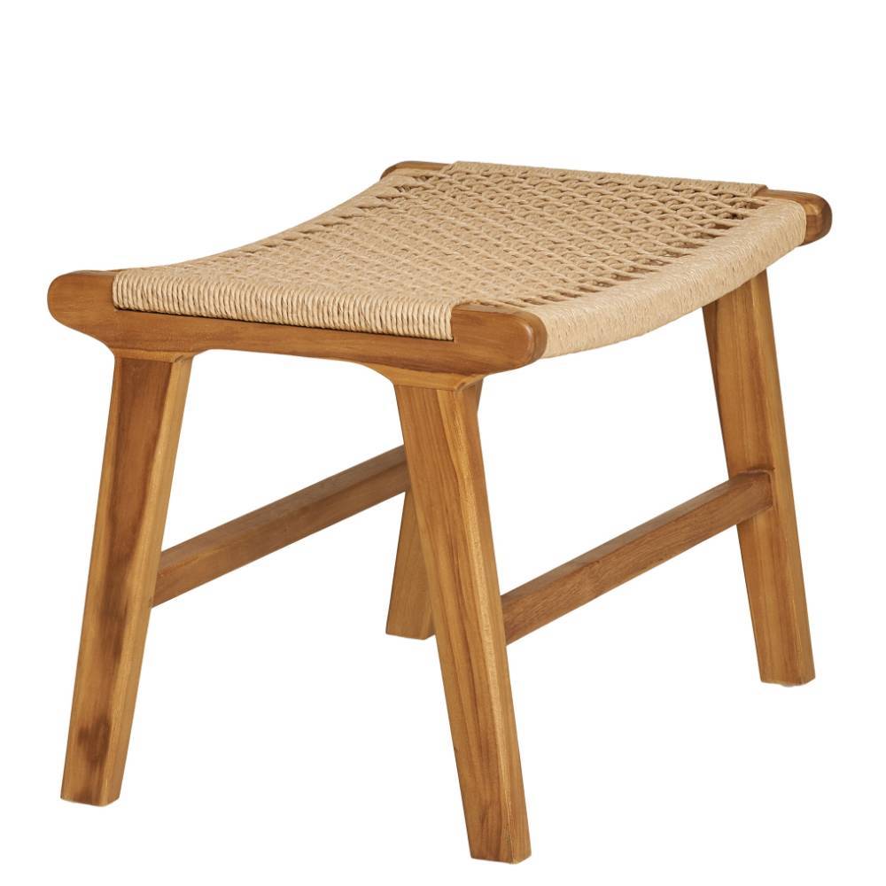 Hocker mit Kordelgeflecht-Sitz - Merlan