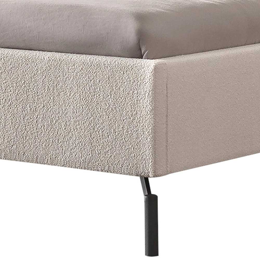 140x200 Boucle Polsterbett in 140x200 - Janura