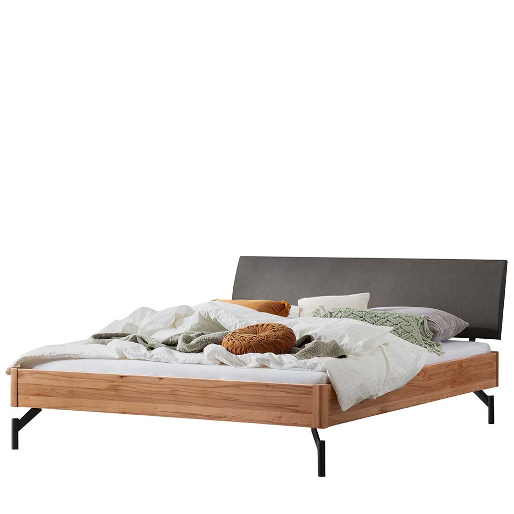 Materialmix Bett 140x200 aus Wildbuche Natur - Helias