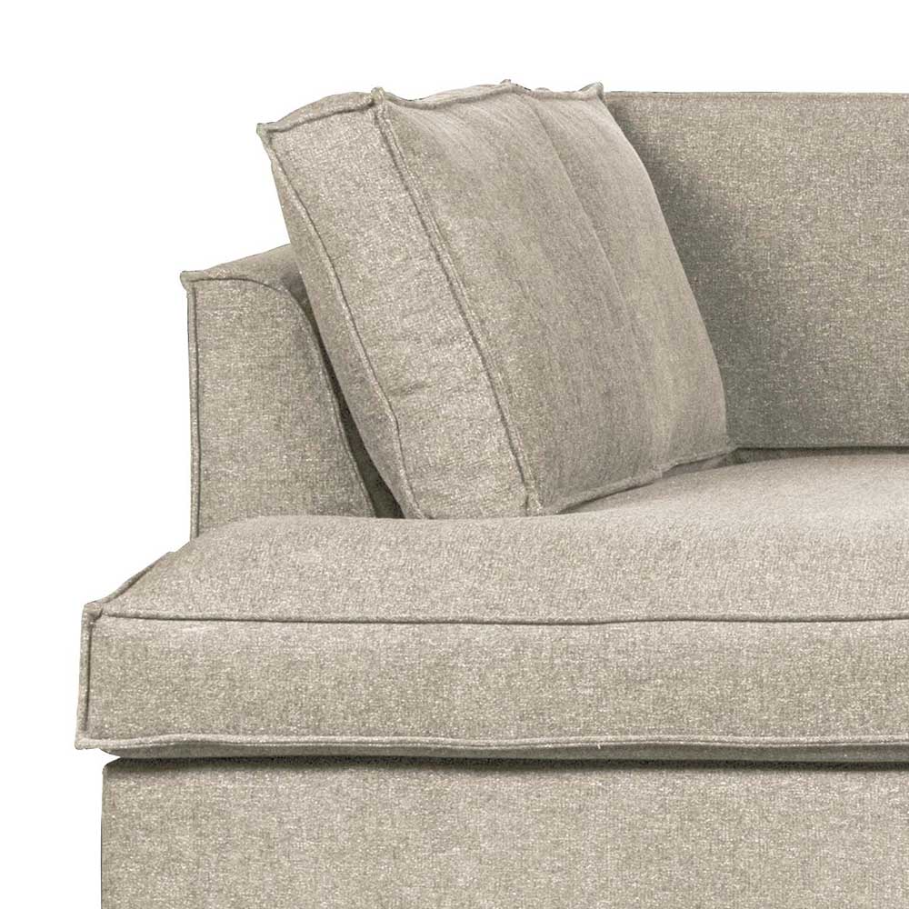 Ecksofa in Beigegrau Stoffbezug - Donny
