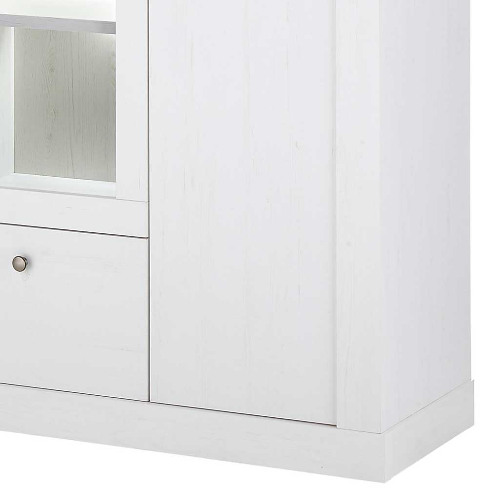 Esszimmer Möbel Set in weißer Holzoptik Pinie - Liancos (vierteilig)