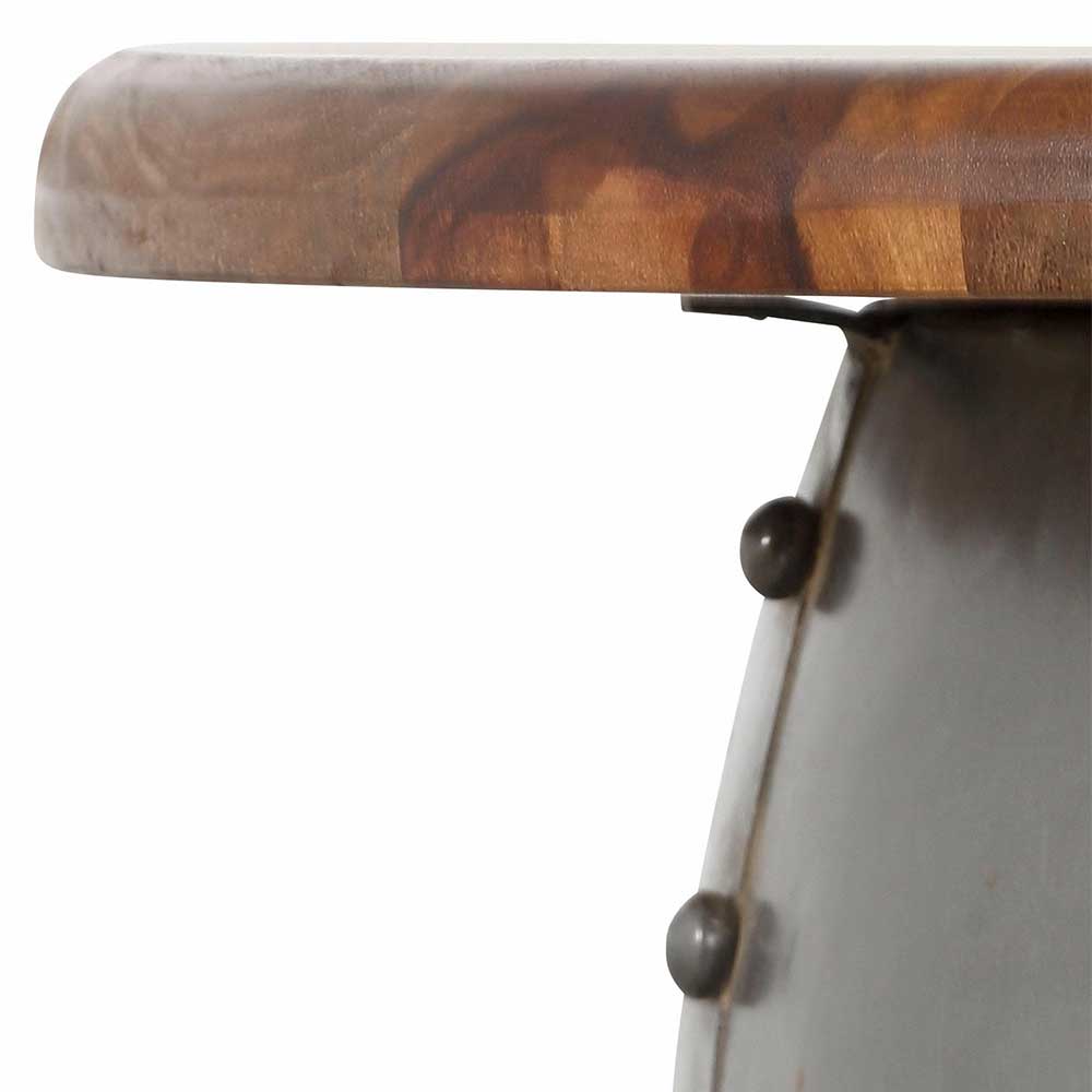 Trommelform Designtisch mit Metallfuß - Marlena