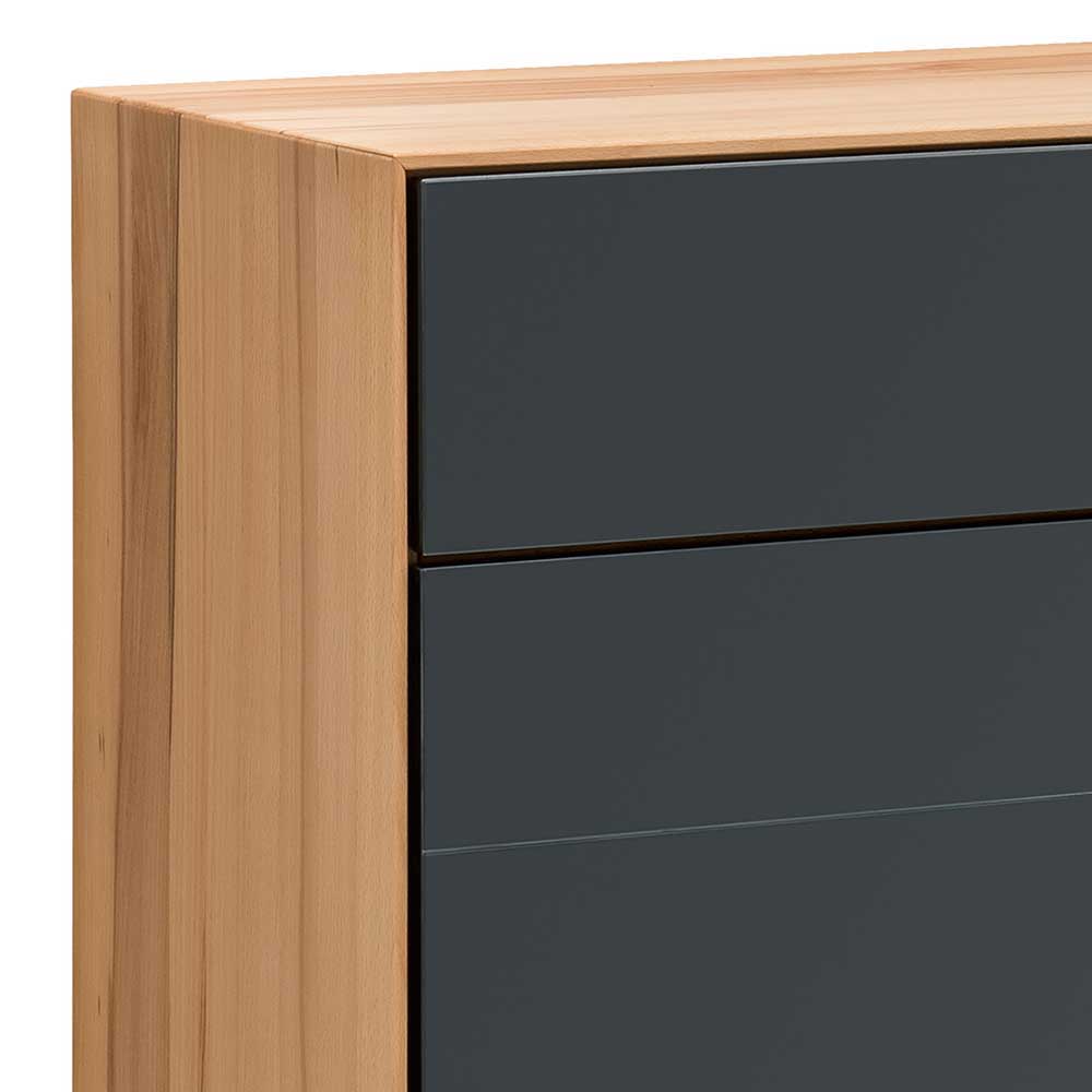 120x87x40 Flur Kommode in Anthrazit Glas - Mandrey