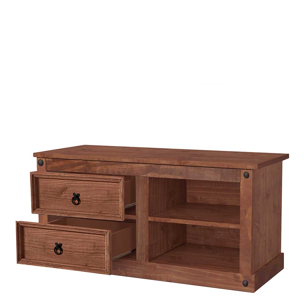 TV Unterschrank aus Kiefer Dunkel - Quarzas