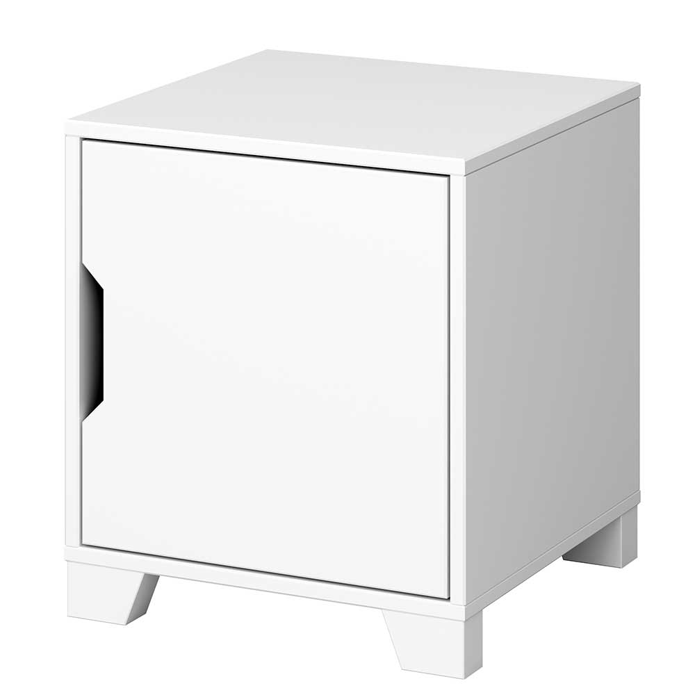 Weißer Nachtschrank im Skandi Design - Naidlas