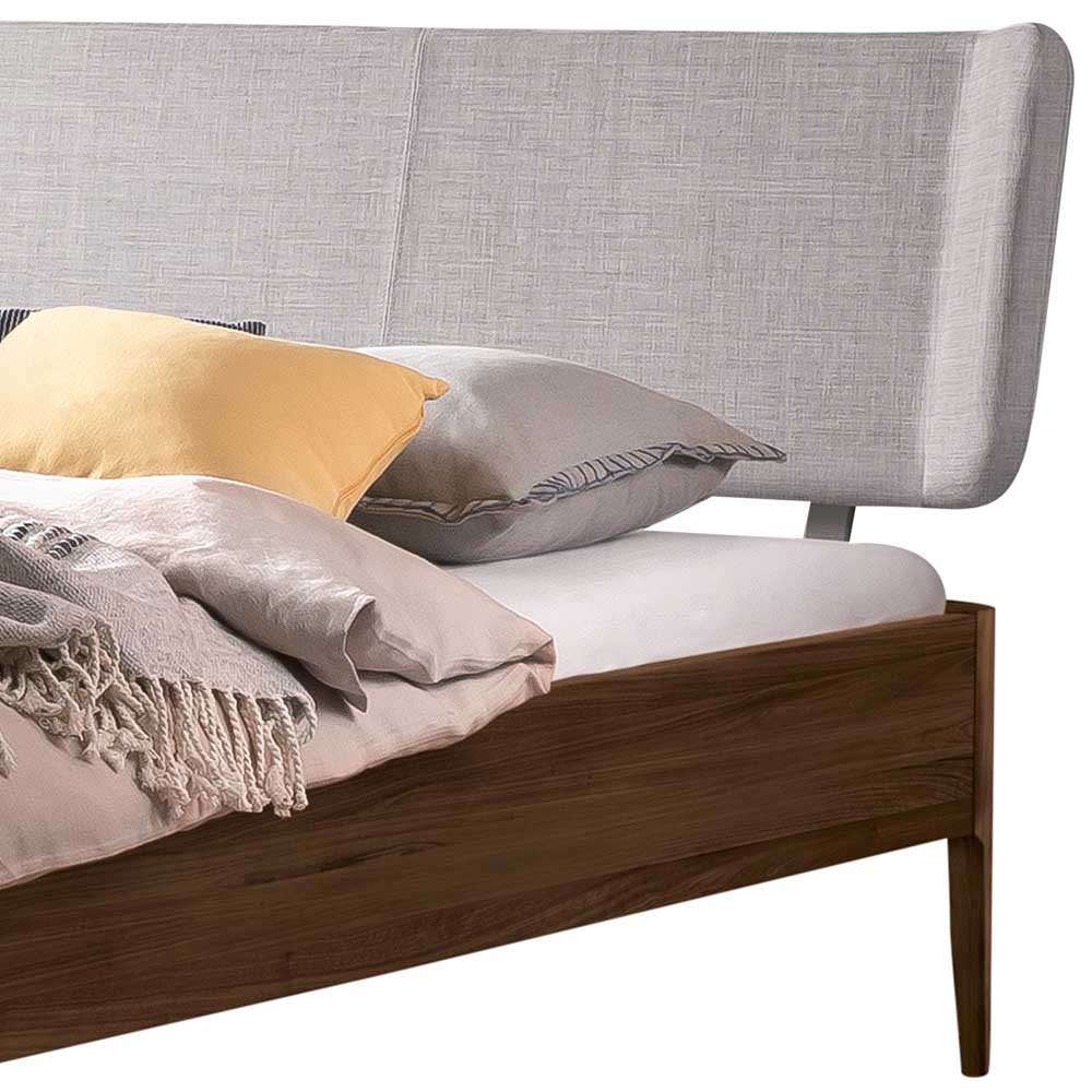Modernes Bettgestell in Nussbaum Braun - Foglia