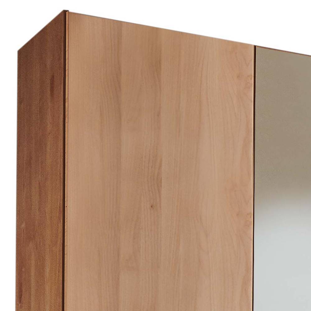 Obere Seitenansicht des Kleiderschranks aus Buchenholz mit einer Holztür – Murray