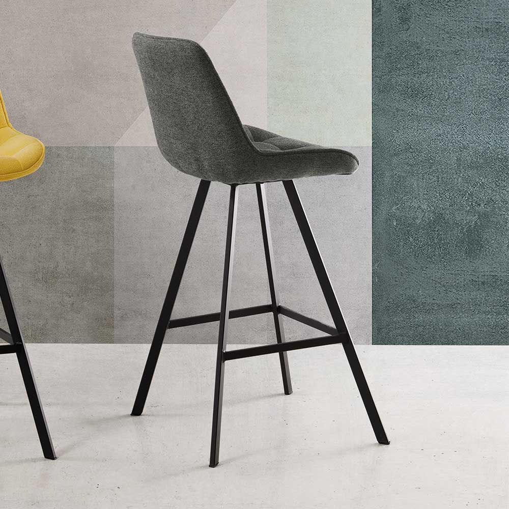 Dunkelgraue Barstühle modern - Matca (2er Set)